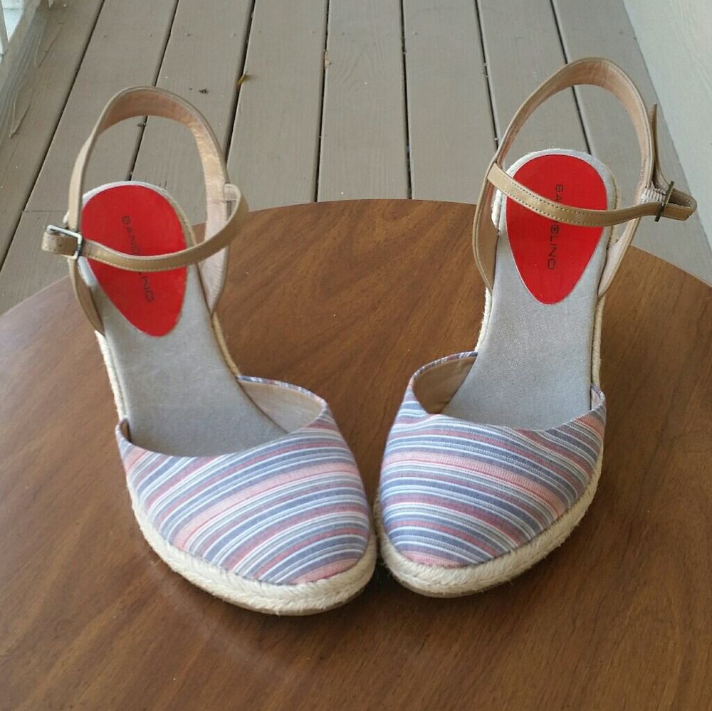 Bandolino Multicolored Striped Wedges